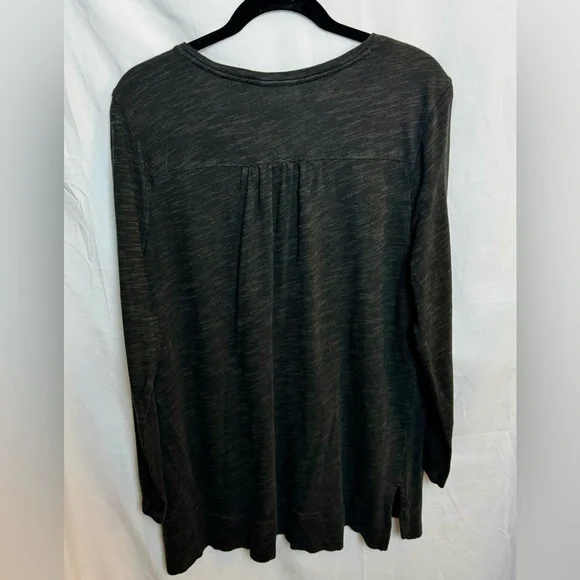 J Jill Dark Grey V-Neck Tunic Top Size XL - Picture 4 of 8